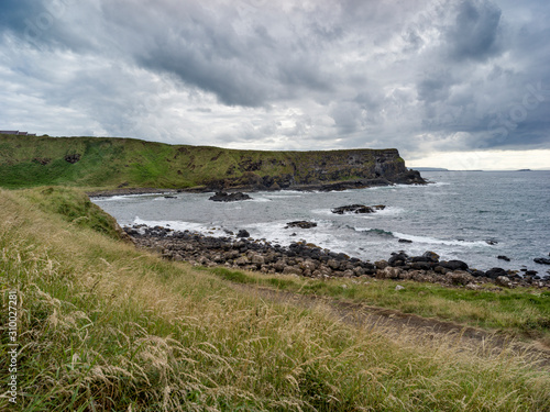 Scenic view of the coast, Giant's Causeway, County Antrim, Northern Ireland, Ireland