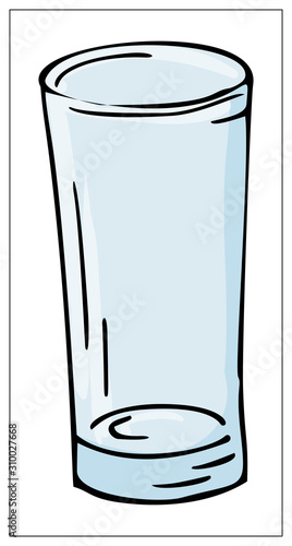 Vector glass isolated on a white background.