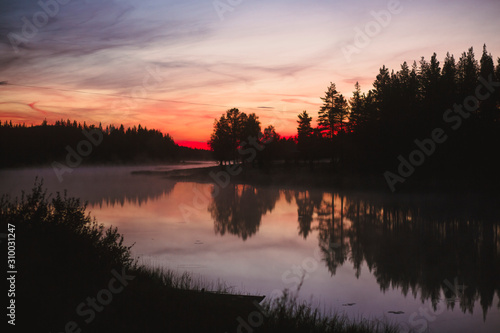 Wallpaper Mural River at sunset Torontodigital.ca