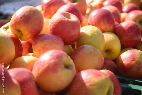 fresh apples at the market