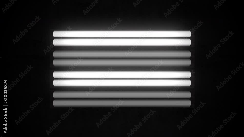 Fluorescent Lights Flicker Single Seamlessly Looping Video Background Fluorescent Lights Flicker Single Seamlessly Looping Video Background