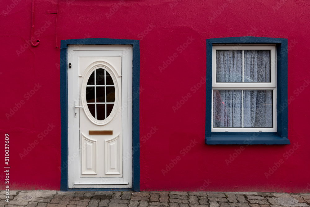 Fa�ade of Irish apartment, Kinsale, County Cork, Ireland
