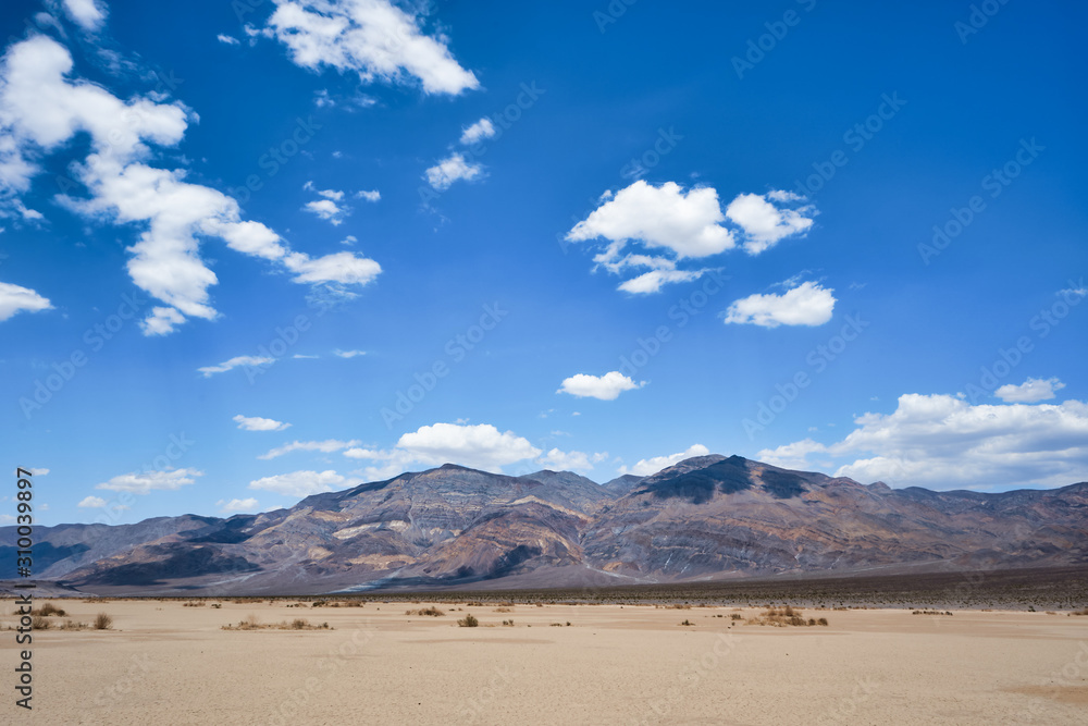 Clouds over maointains in Death Valley National Park, USA