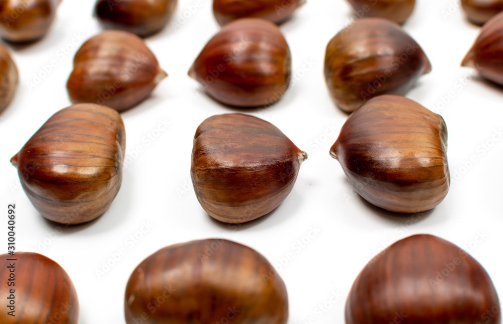 Edible Sweet Chestnuts, Healthy Autumn and Christmas Food Edible Sweet Chestnuts, Healthy Autumn and Christmas Food