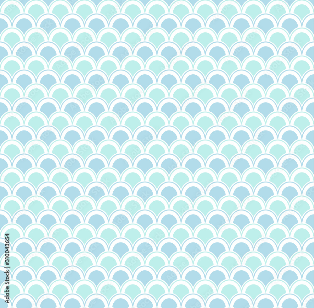 vector colored geometric seamless pattern with sea waves