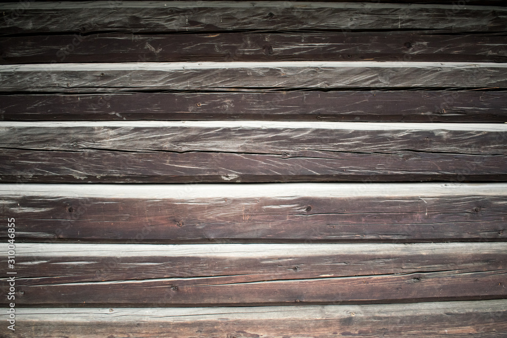 Obraz premium log texture closeup background black broken dark