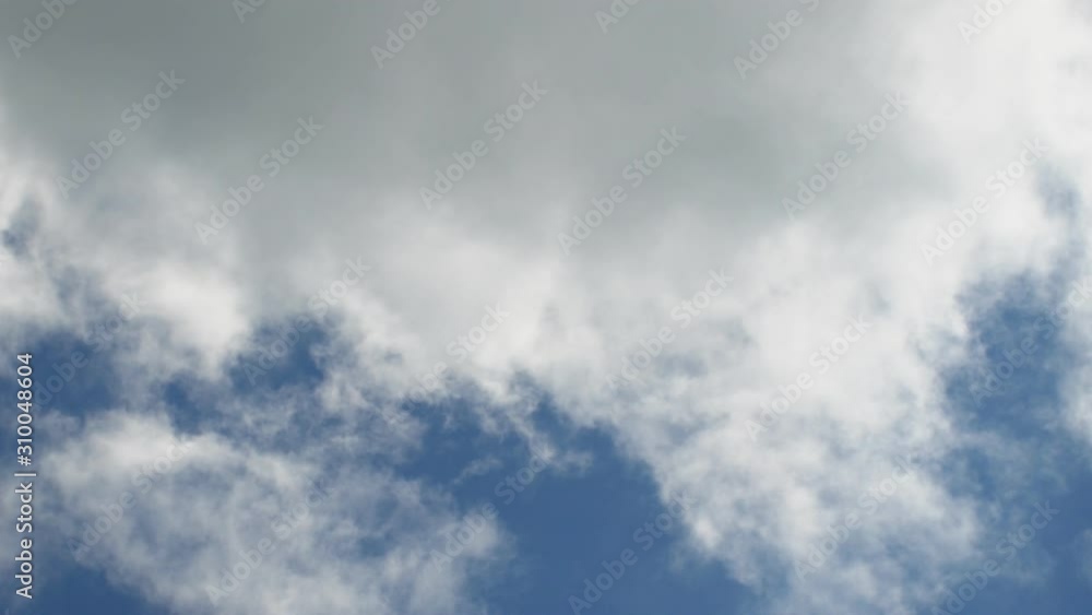 Sunny blue sky, nature white clouds. Beautiful colours in horizon. Time lapse. Sunny blue sky, nature white clouds. Beautiful colours in horizon. Time lapse.