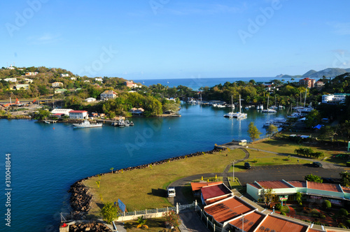 port of castries in saint lucia island photo