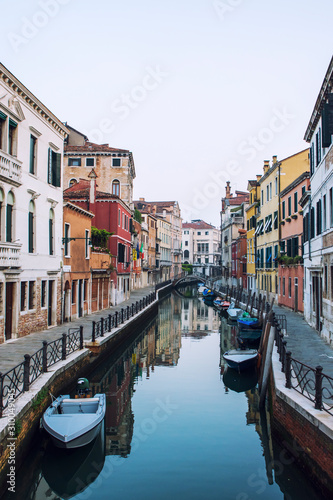 Venice, Italy - 19 July 2018: Early morning calm on Venice. this shot taken at 6 am.