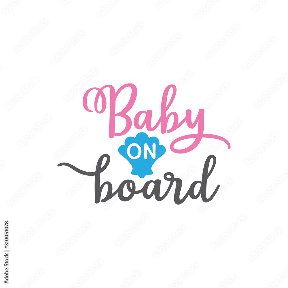 baby mermaid on board family funny pun vector graphic design for cutting machine craft and print