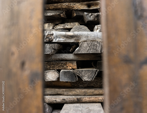 close-up of a wood stock