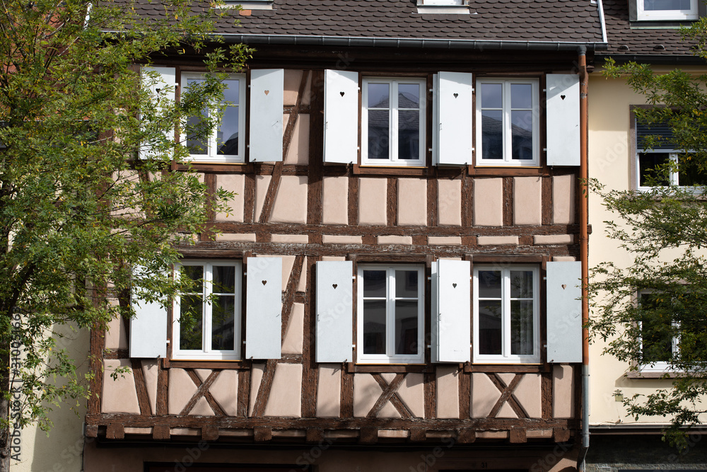House facade of Colmar in Alsace France