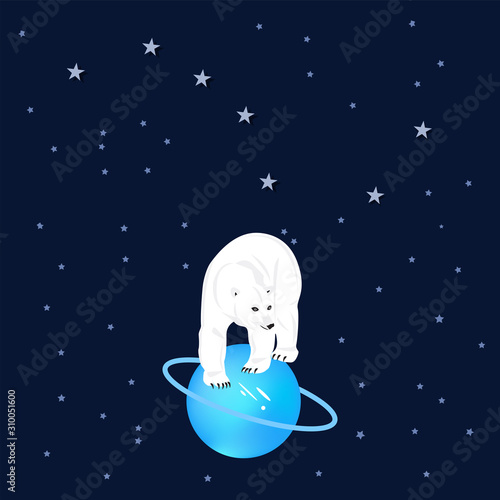 Star Galaxy - Constellation Ursa Major - abstract, art, illustration, vector. Space exploration.