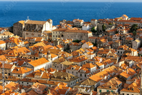 Roofs and Sea in Dubrovnik, Croatia