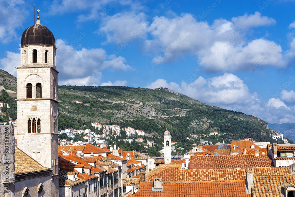 Dubrovnik Old Town Roofs in Croatia.