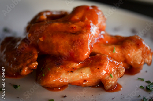 delicious barbecue chicken wings dish