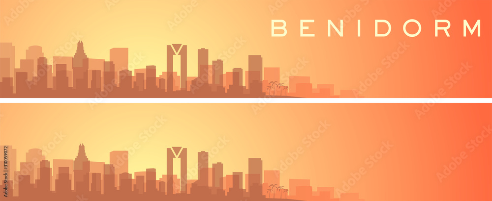 Benidorm Beautiful Skyline Scenery Banner