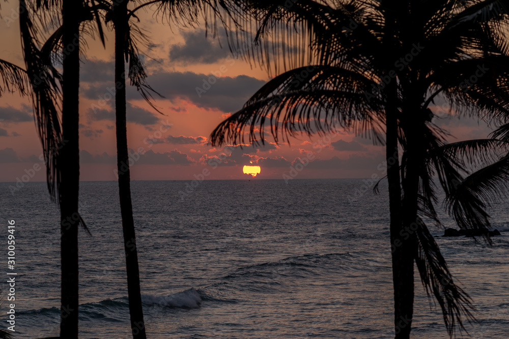 Sunset over Indian ocean