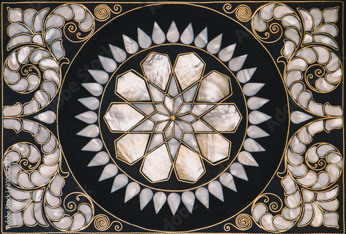 Billede på lærred Example of Mother of Pearl inlays
