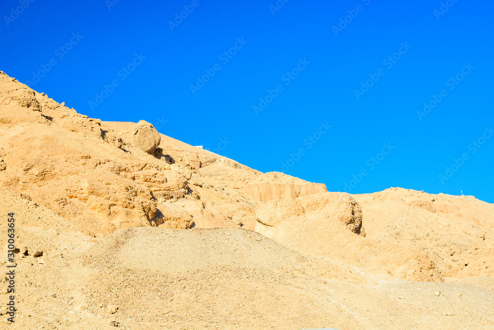 View on high cliffs in valley of the kings. Luxor, Egypt