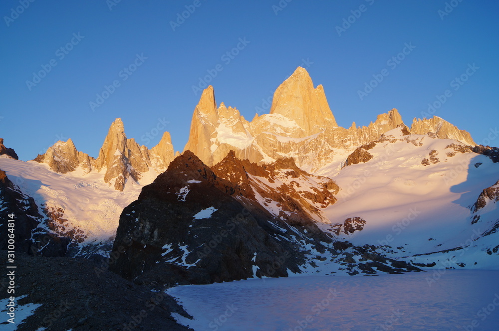 Mt.Fitz Roy at sunrise in Patagonia