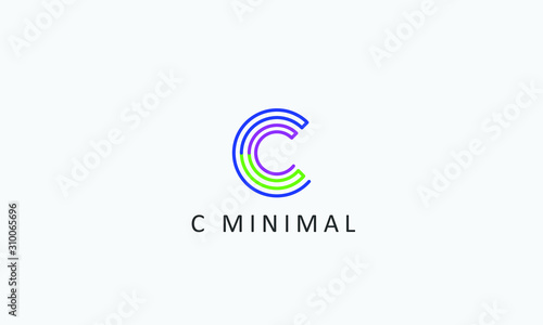 c minimal logo design,letter c logo,minimalist letter c logotype
