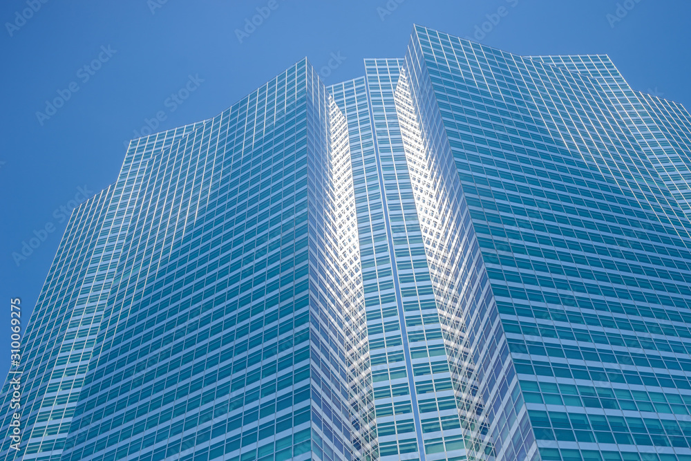 futuristic glass building with economic cooperation futuristic glass building with economic cooperation