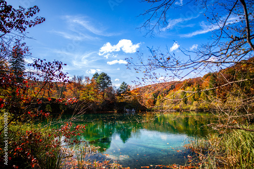 Autumn landscape in Plitvice Jezera Park, Croatia