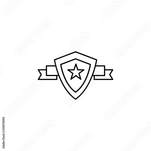 Award, star, shield, ribbons icon. Simple thin line, outline vector of awards icons for ui and ux, website or mobile application photo