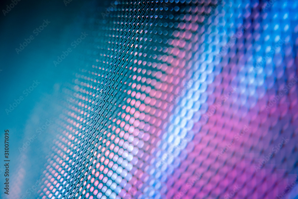 Fototapeta premium CloseUp LED blurred screen. LED soft focus background. abstract background ideal for design.