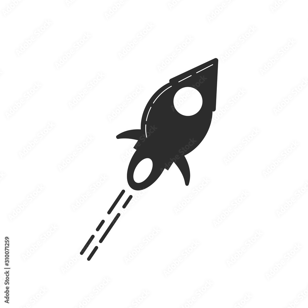 rocket icon on white background rocket icon on white background