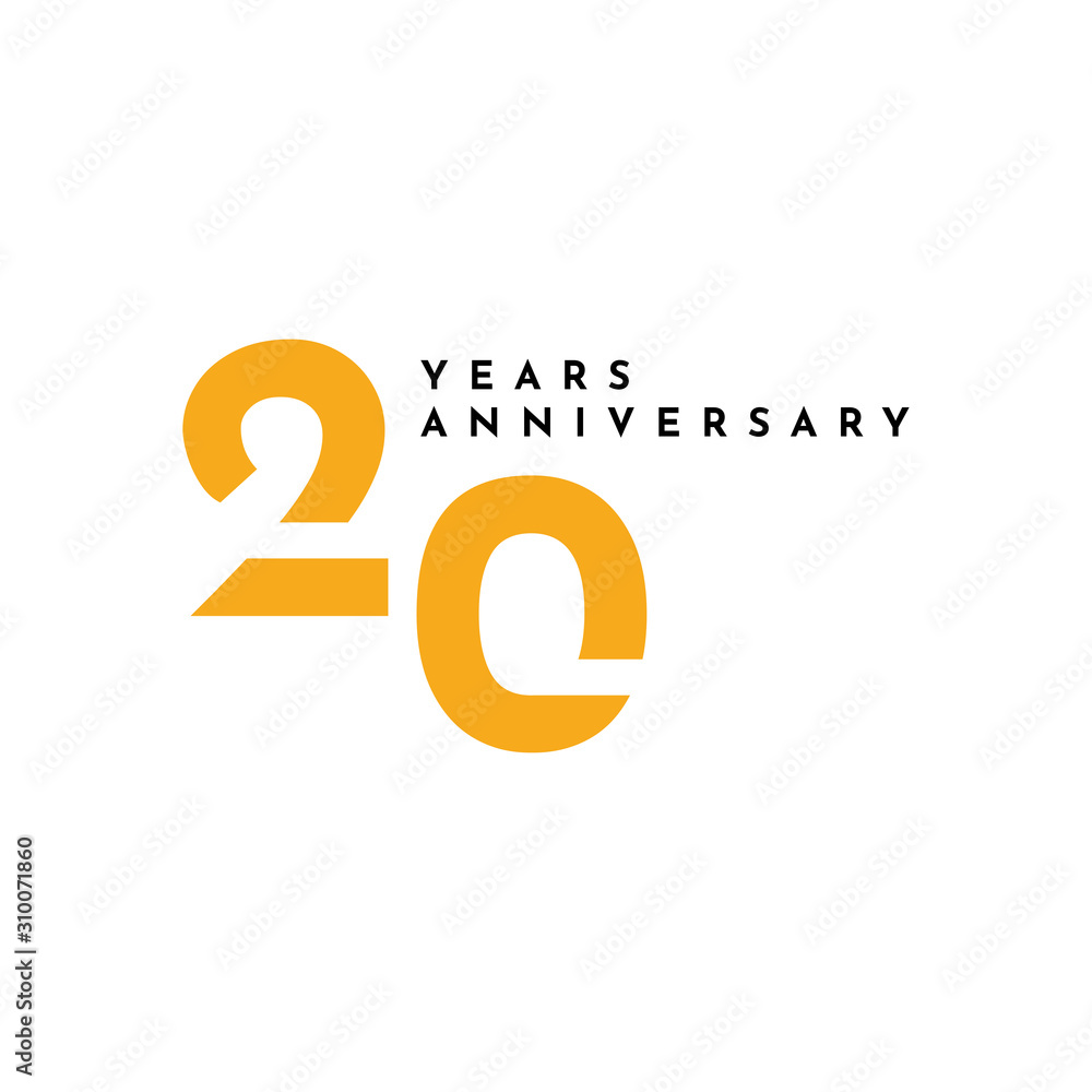 20 Years Anniversary Template Design 20 Years Anniversary Template Design