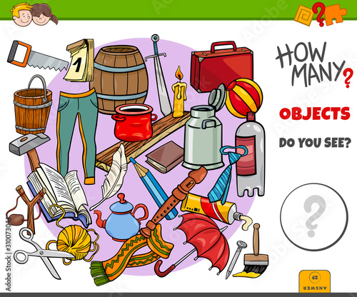 how many objects educational task for children