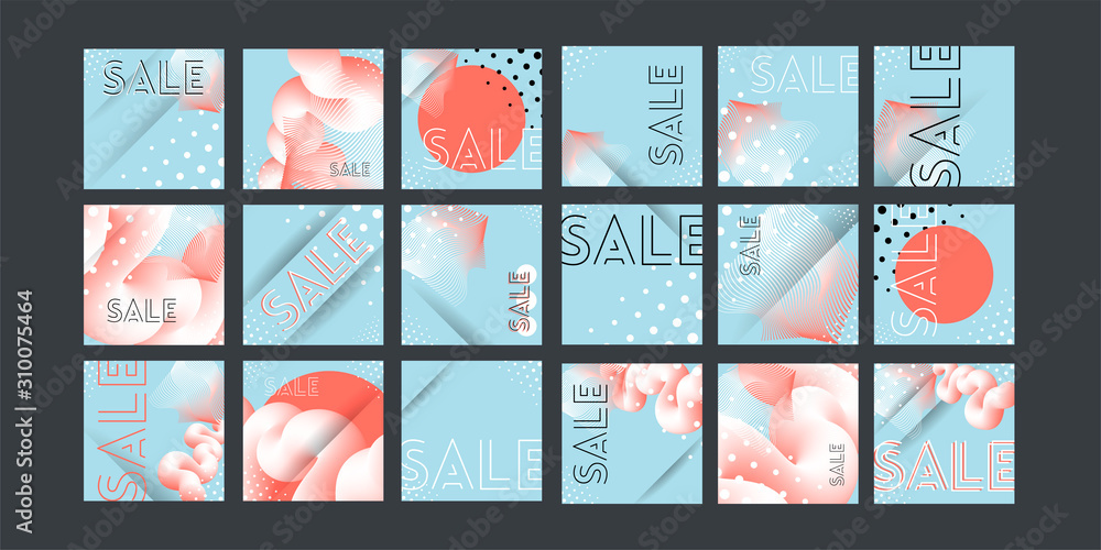 Abstract social media template art background. Futuristic vector illustration with circles on flat Abstract social media template art background. Futuristic vector illustration with circles on flat