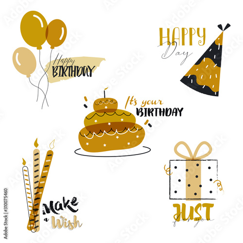 Set of Birthday Design Elements