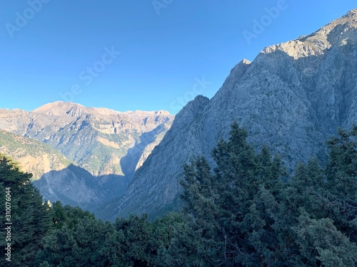 mountain range near omalas, crete, greece photo