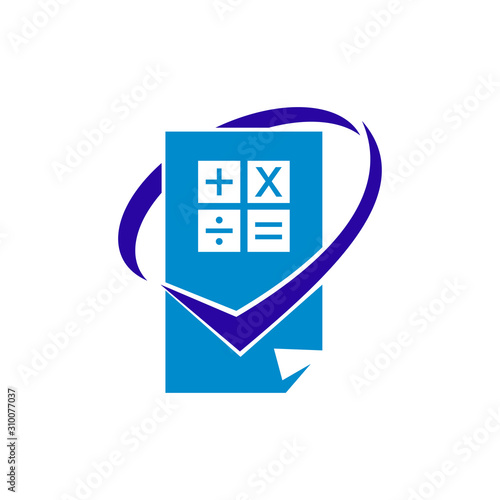 Bookkeeping Accounting Company logo design vector Isolated