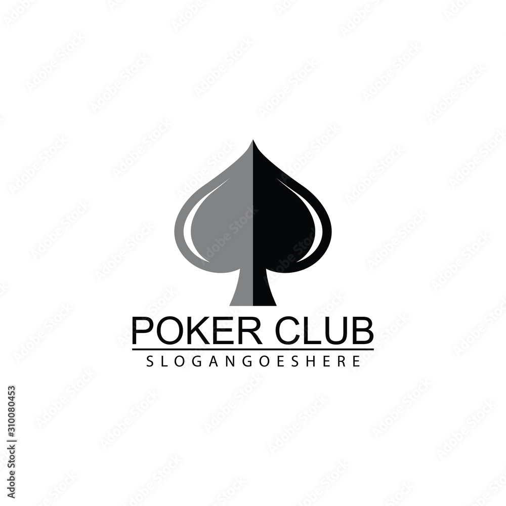 Fototapeta premium Poker Club Logo Design for Casino Business, Gamble, Card Game, Speculate, etc