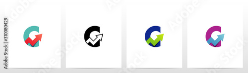 Free Download Arrow Chart On Letter Logo Design C - GFXLoad