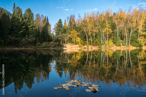 Fototapeta Naklejka Na Ścianę i Meble -  Autumn landscape on the lake
