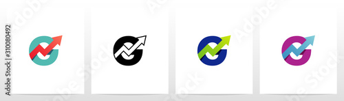 Arrow Chart On Letter Logo Design G
