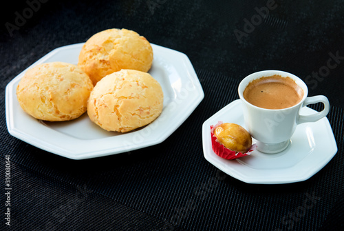 cheese bread with coffee, cheese bread, cheese bread on black background, cheese bread day 