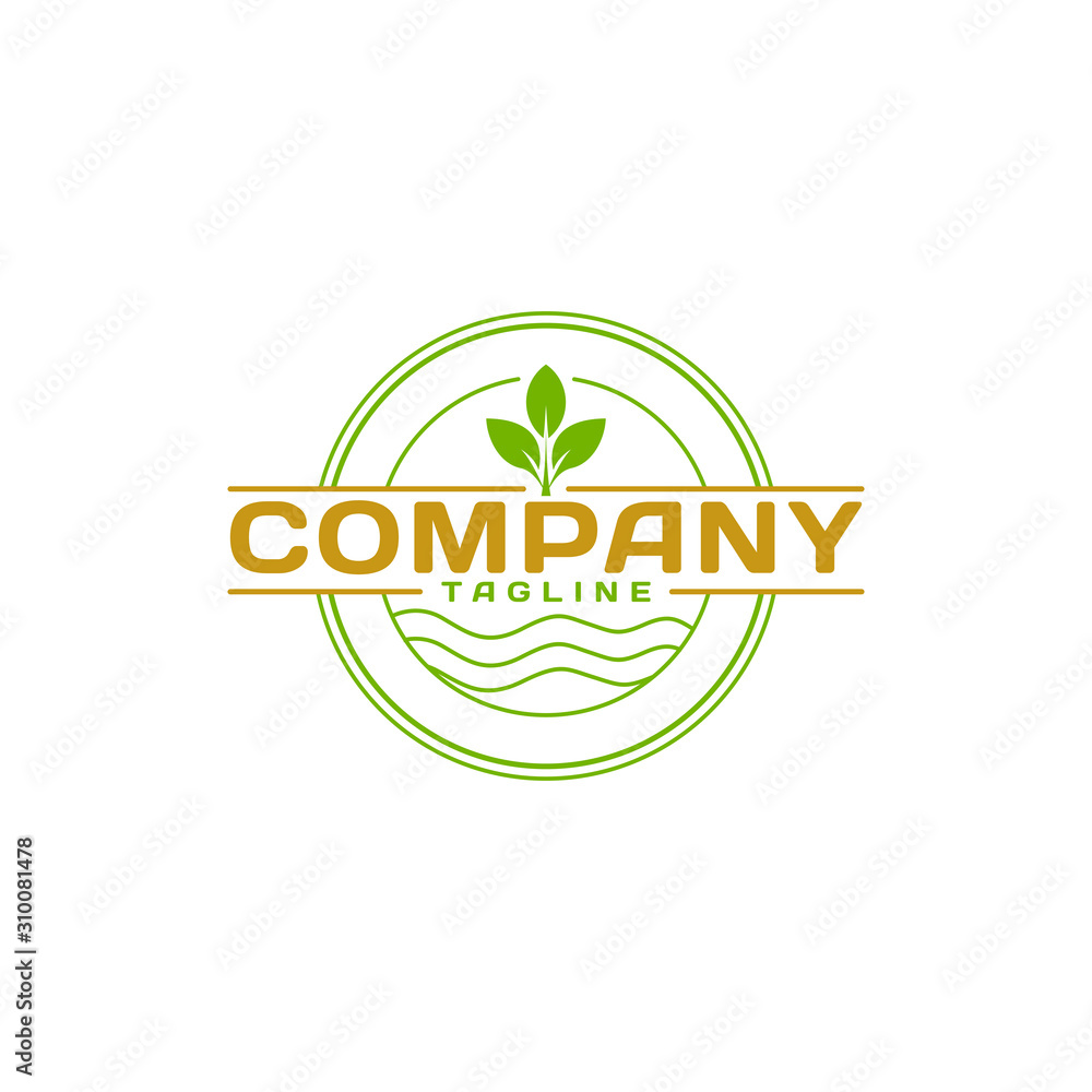 Natural Logo Retro Style Natural Logo Retro Style