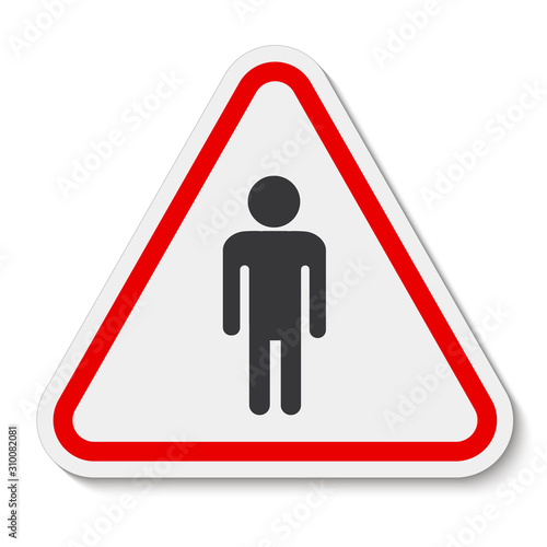 Prohibit People Allowed,Do Not Enter,No Man Entry Sign Isolate On White Background,Vector Illustration