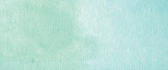 Green watercolor background, art abstract surface green watercolor painting textured design on white paper background, banner, backdrop, template, poster, wallpaper