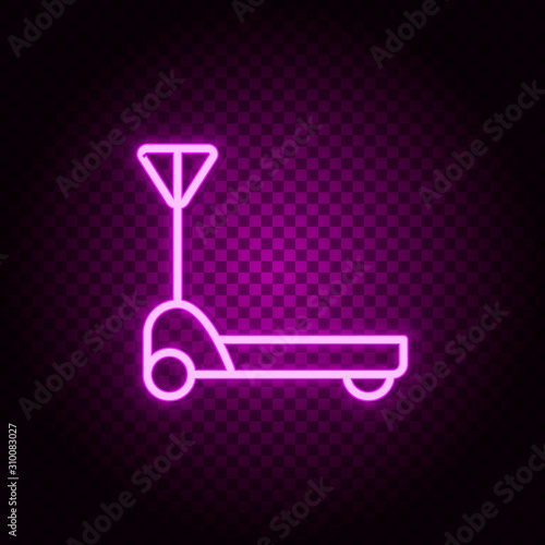 cart, delivery, pallet neon icon. Pink neon vector icon