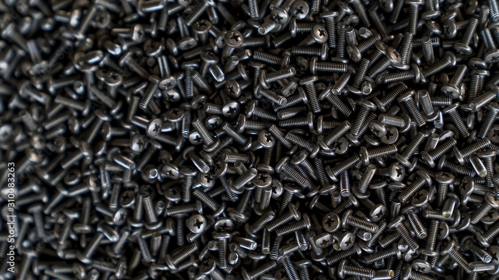 Metal Bolts top view close-up. background texture Metal Bolts top view close-up. background texture
