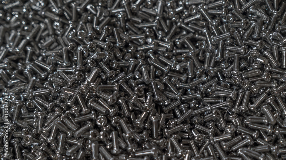 Metal Bolts top view close-up. background texture Metal Bolts top view close-up. background texture