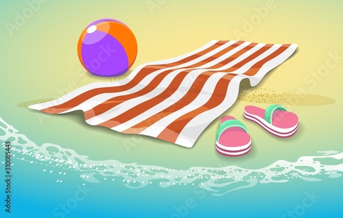 Summer sea towel background