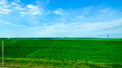 road and farm Brest City of Belarus